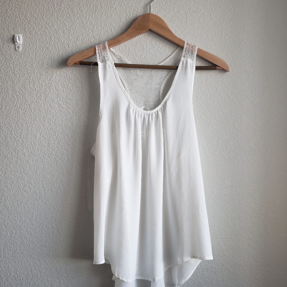 White Sheer Tank Top